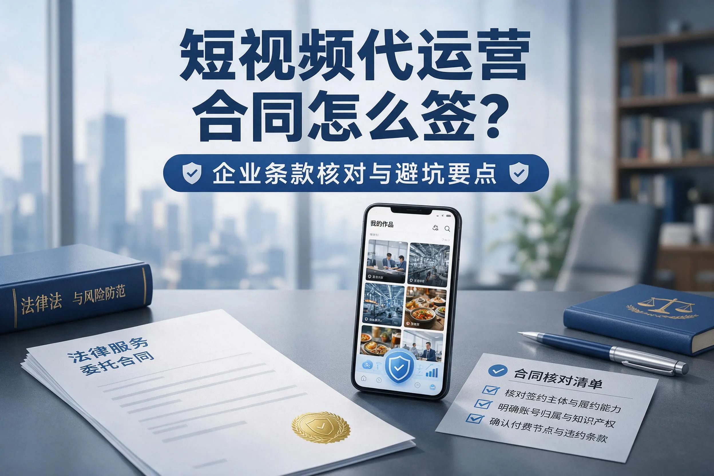 短视频代运营合同怎么签？大理企业条款核对与避坑要点