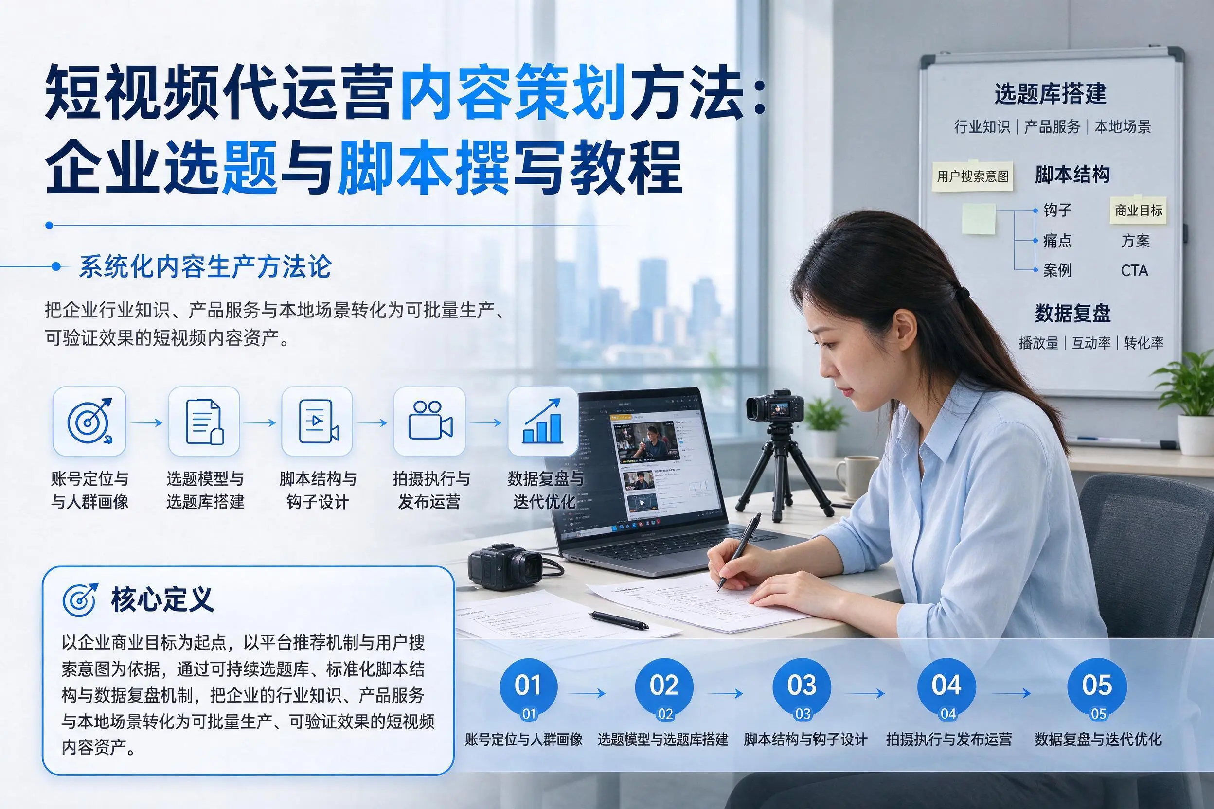 短视频代运营内容策划方法：大理企业选题与脚本撰写教程