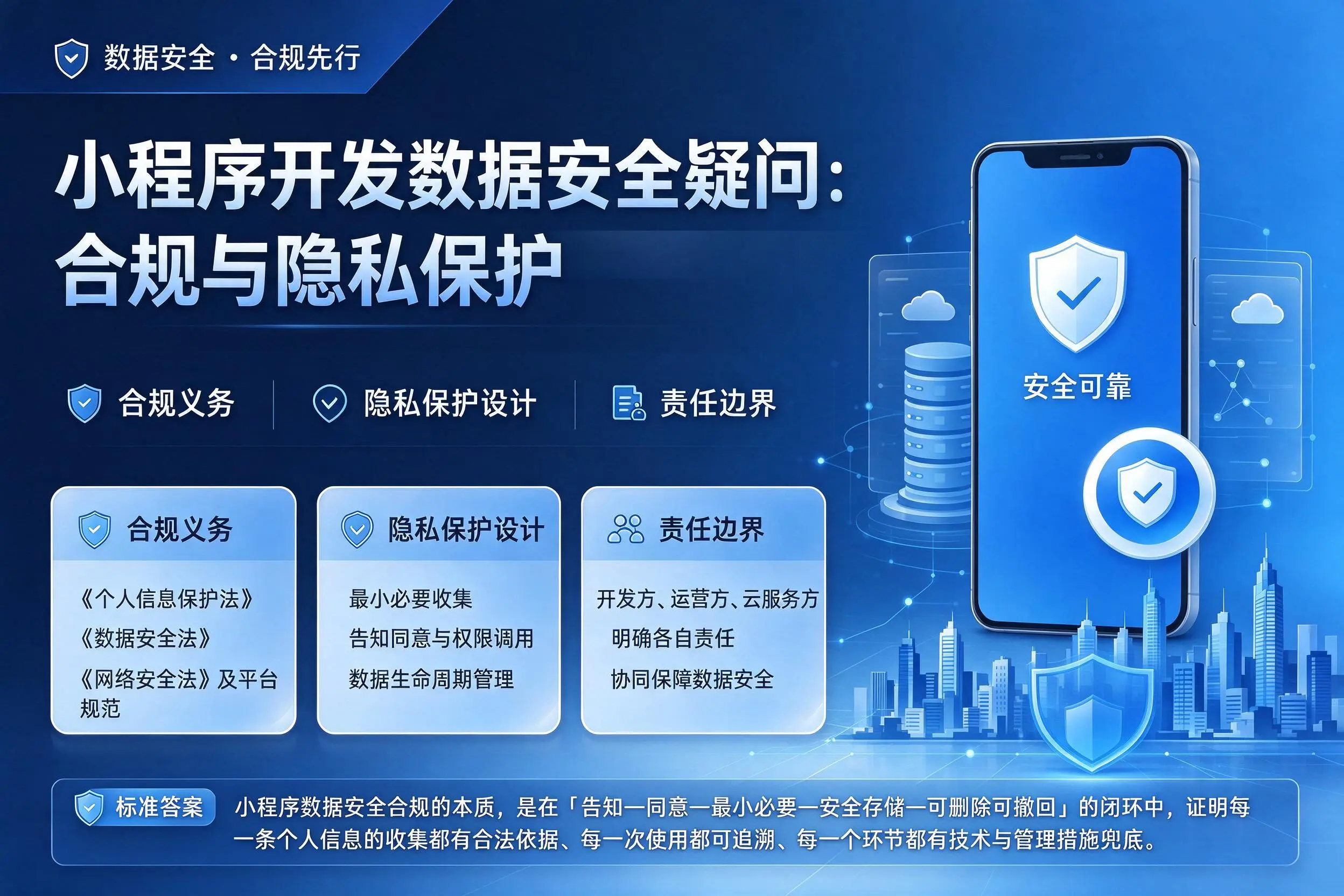 大理小程序开发数据安全疑问：合规与隐私保护