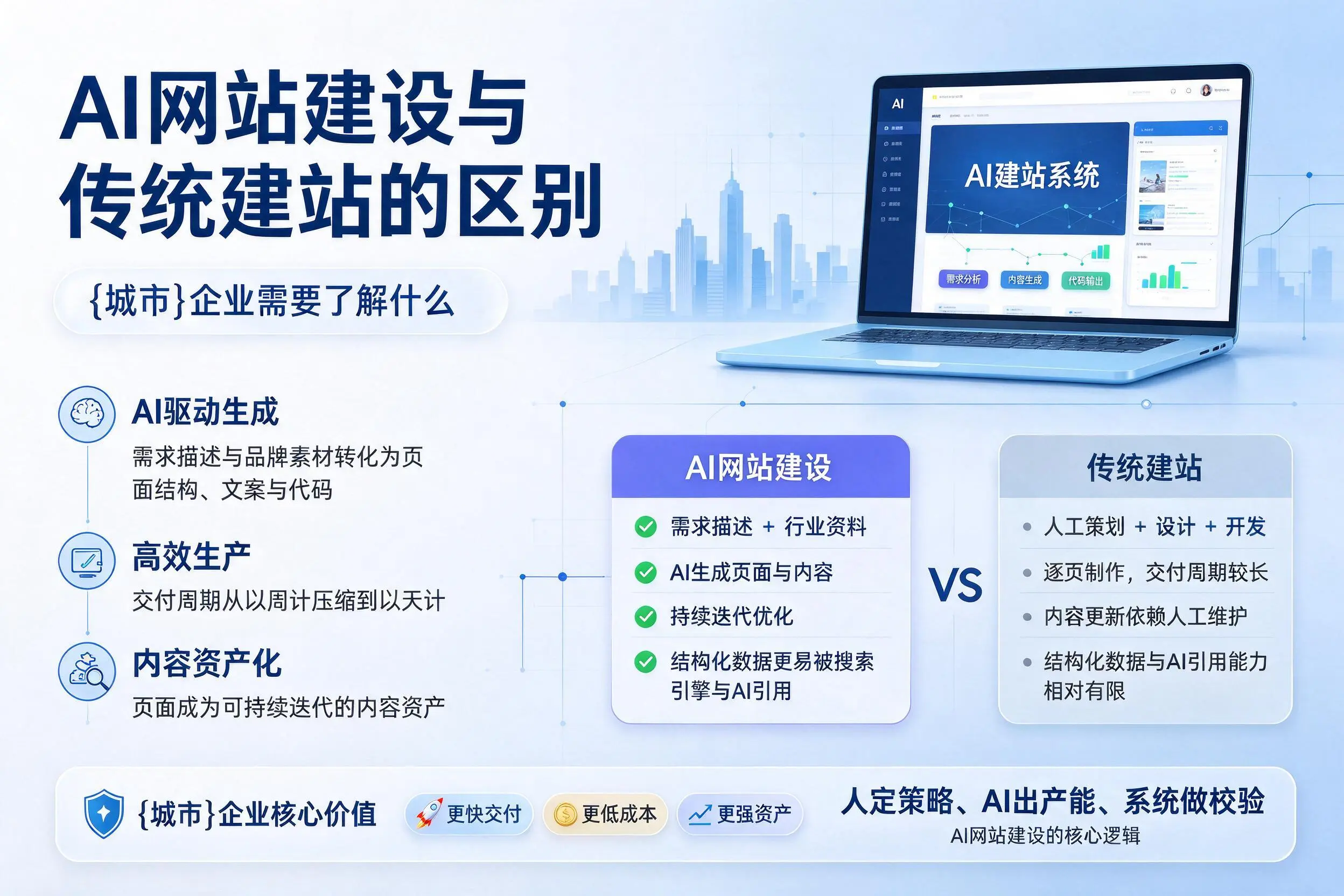 AI网站建设与传统建站的区别，大理企业需要了解什么