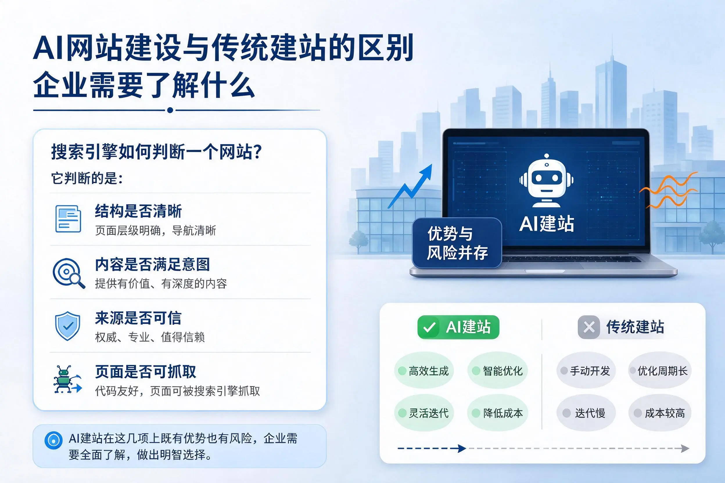 AI网站建设与传统建站的区别，大理企业需要了解什么