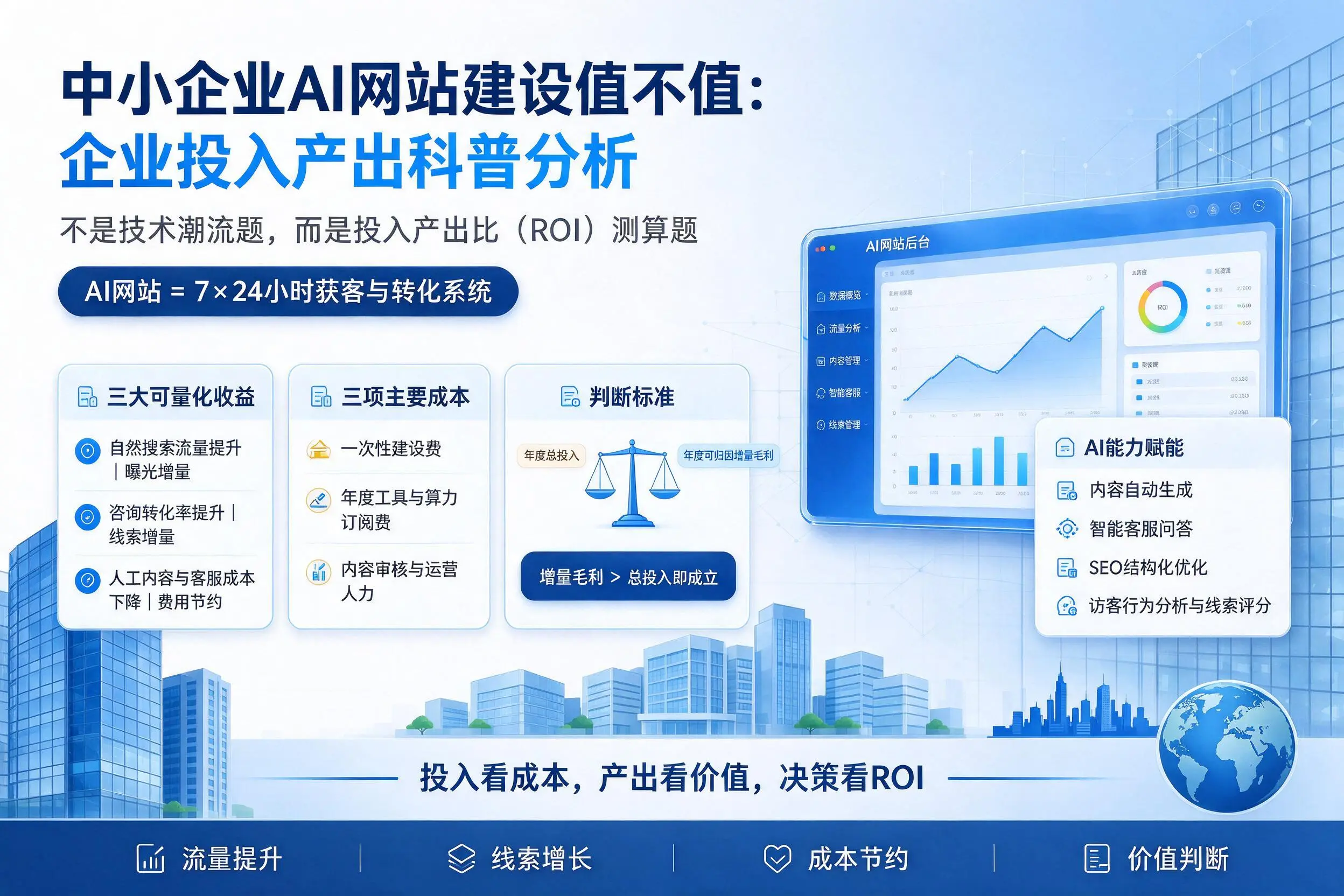 中小企业AI网站建设值不值：大理企业投入产出科普分析
