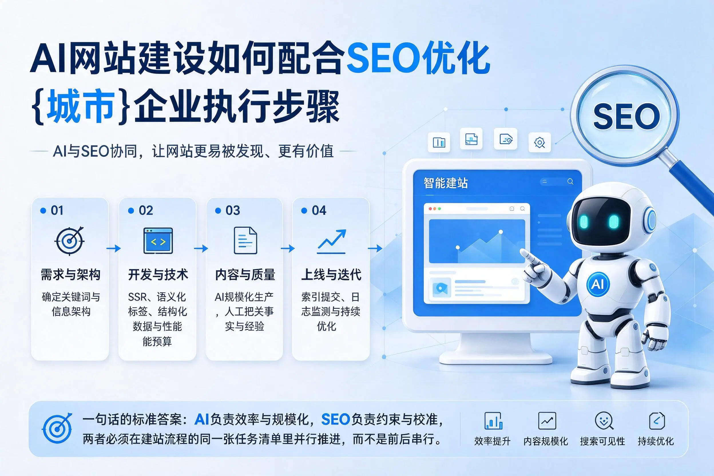 AI网站建设如何配合SEO优化，大理企业执行步骤