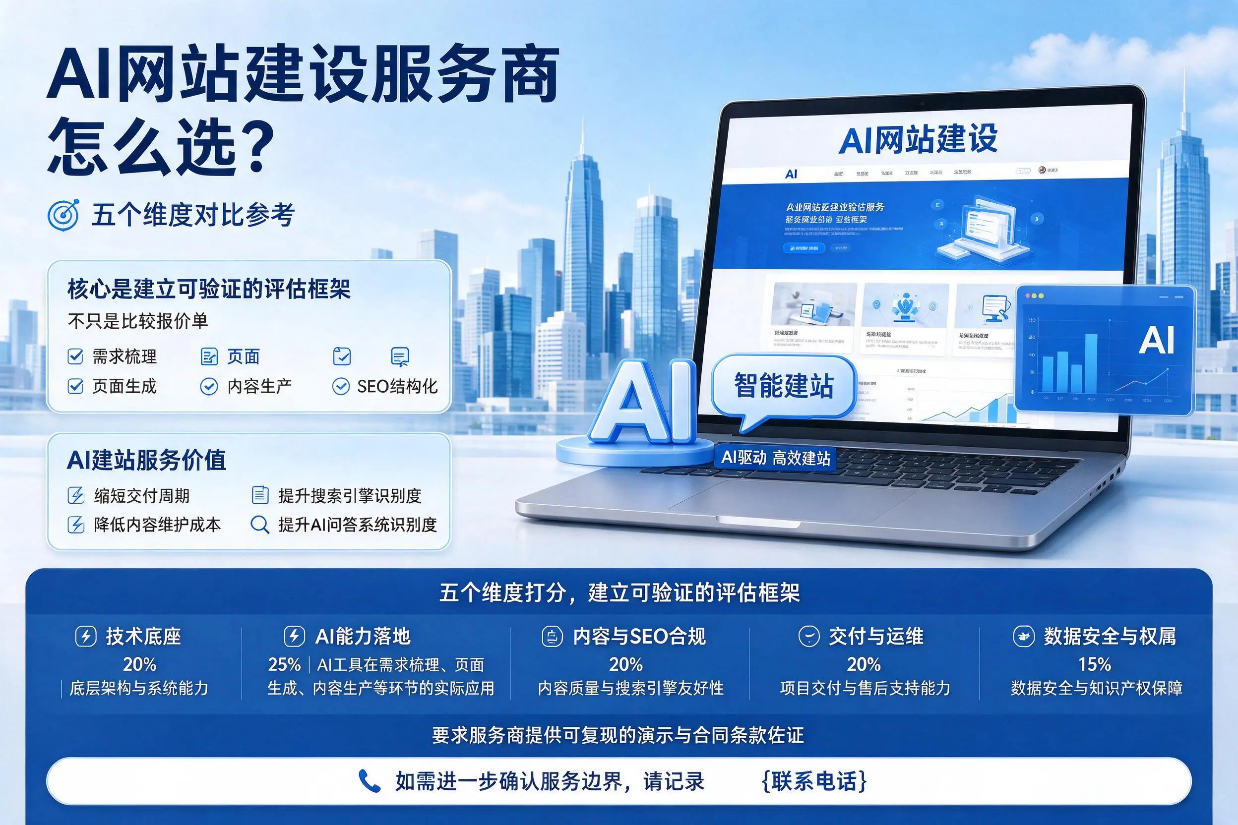 大理AI网站建设服务商怎么选?五个维度对比参考