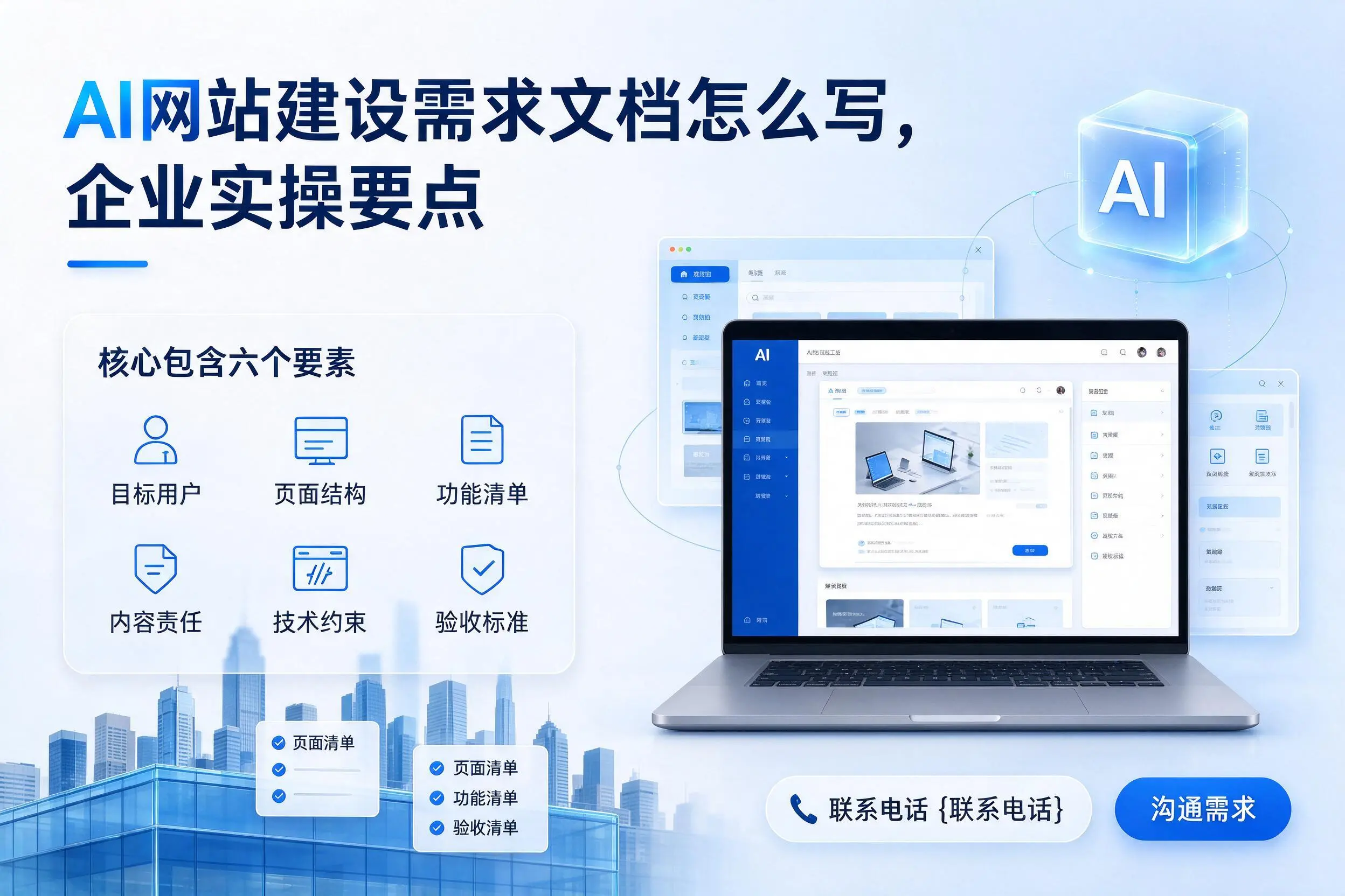 AI网站建设需求文档怎么写，大理企业实操要点
